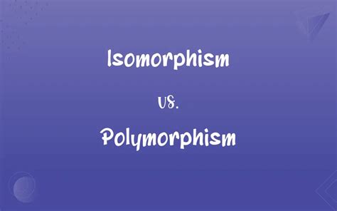 Isomorphism Vs Polymorphism Whats The Difference