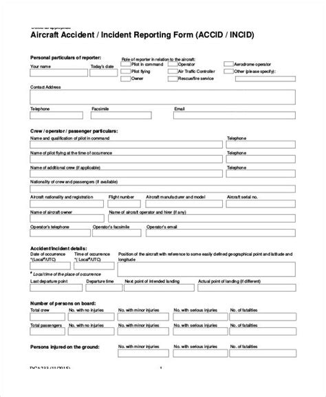 Free Incident Report Forms In Pdf Ms Word Excel Reportform Net