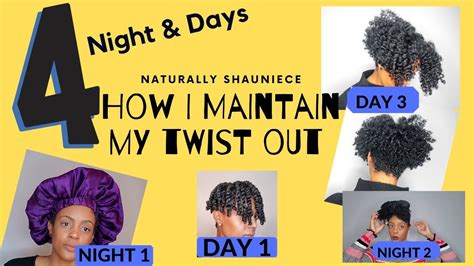 How To Maintain Twist Out For 4 7 Days On Natural Hair Tapered Haircut Youtube