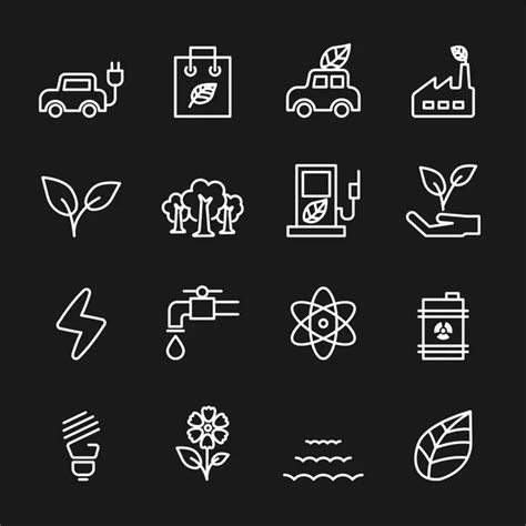 Ecology Energy Icon Set 2 Vector Eps10 Stock Vector Image By ©rungrote