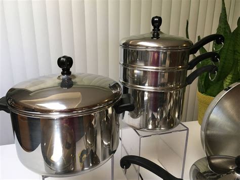 Vintage Farberware Cookware Set Pc Stainless Steel Aluminum Etsy