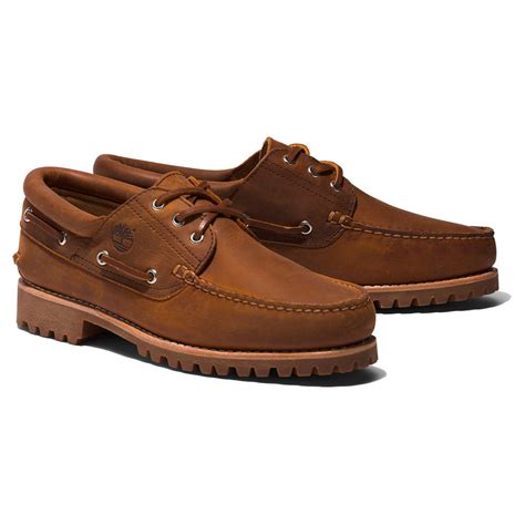 Timberland Authentics 3 Eye Classic Lug Boat Shoes Brown Dressinn