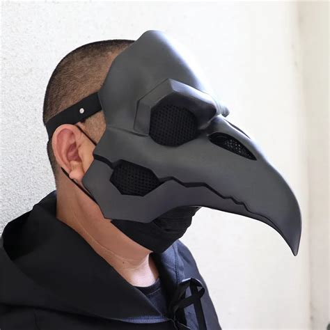 Horror Plague Doctor Gothic Beak Crow Mouth Cosplay Mask