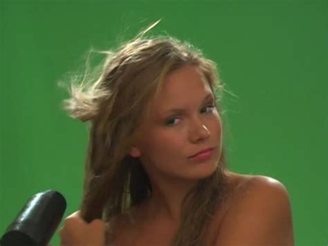 A Lovely Teenage Blonde Blow Dries Her Hair Slow Motion Stock Footage Video 457690 Shutterstock