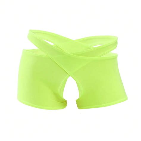 Men Crotchless Panties Open Back Boxer Shorts Hollow Underpants Briefs Lingerie Jockstrap Mens