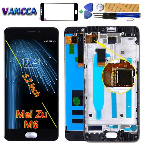 100% Tested LCD display for Meizu M6 5.2 inch Touch screen for Meilan 6 ...