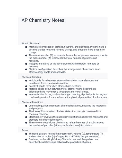 AP Chemistry Notes - AP Chemistry Notes Atomic Structure: Atoms are