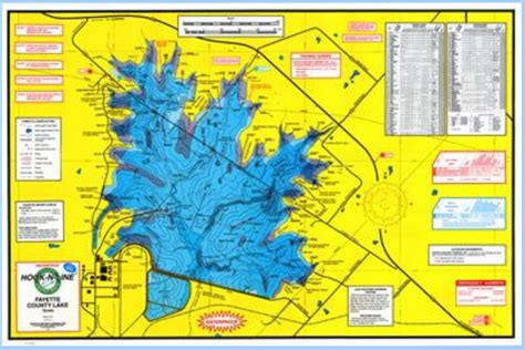 Fayette County Line Fishing Map Houston Map Company