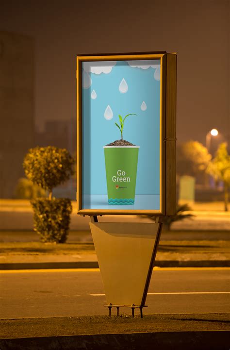 Paricott Paper Cups Go Green Advertisement Behance