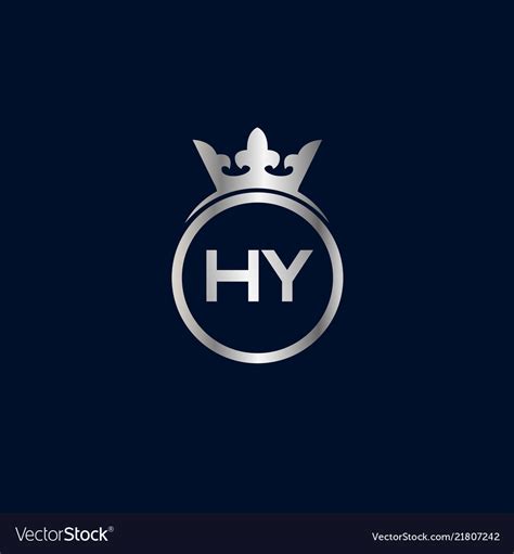 Initial letter hy logo template design Royalty Free Vector