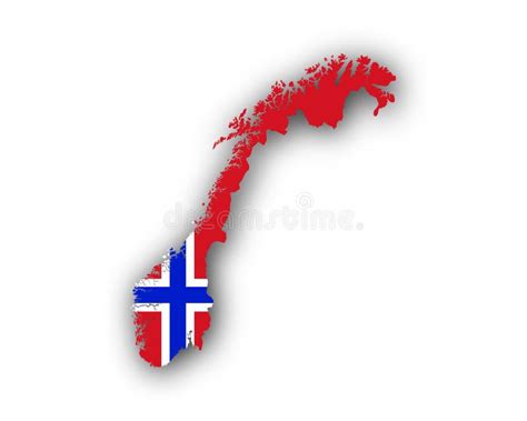 Map And Flag Of Norway Stock Illustration Illustration Of Norwegian