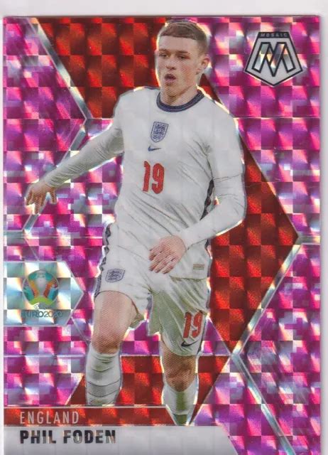 PANINI MOSAIC 2020 UEFA EURO N 102 Phil Foden Prizm Mimetico Rosa EUR