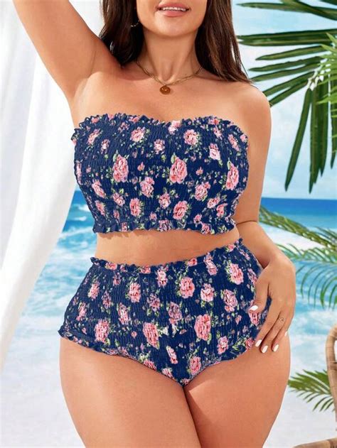 Shop Curve Plus Size Bikini Sets Swimwear SHEIN USA