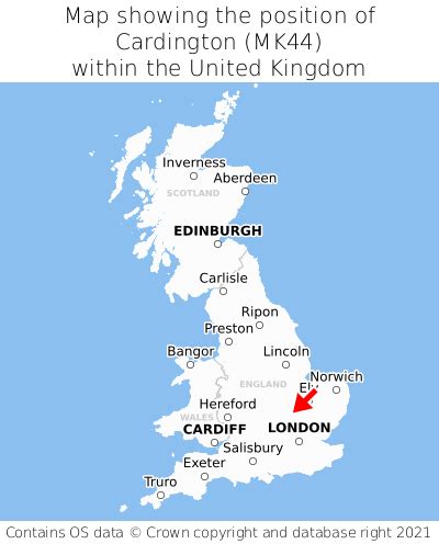 Where is Cardington? Cardington on a map