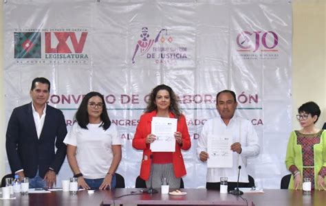 Signan convenio de colaboración Congreso de Oaxaca y Poder Judicial del