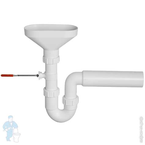 Сифон P-образный McAlpine (1 1/2"х40/50мм) с разрывом струи,воронка ...