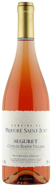 Domaine du Prieure Saint Just Côtes du Rhône Villages Seguret Rosé