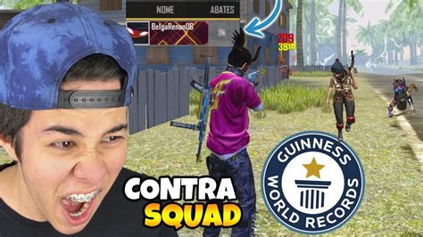 TAMBÉM CONSEGUI O RECORDE DE KILL NO MODO CONTRA SQUAD DO FREE FIRE