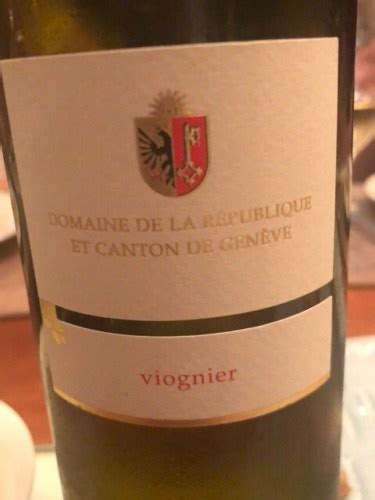 Domaine de la République et Canton de Genève Viognier Vivino US