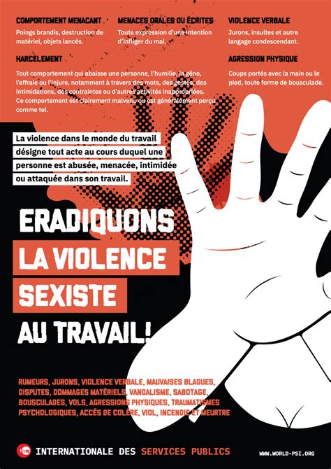 Stop à La Violence Sexiste Dans Le Monde Du Travail Psi