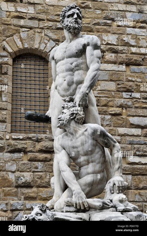 Hercules And Cacus Sculpture Statue Piazza Della Signoria Florence