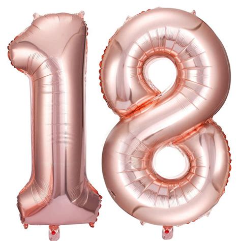 Getuscart Number Balloons Rose Gold Big Giant Jumbo Number Foil