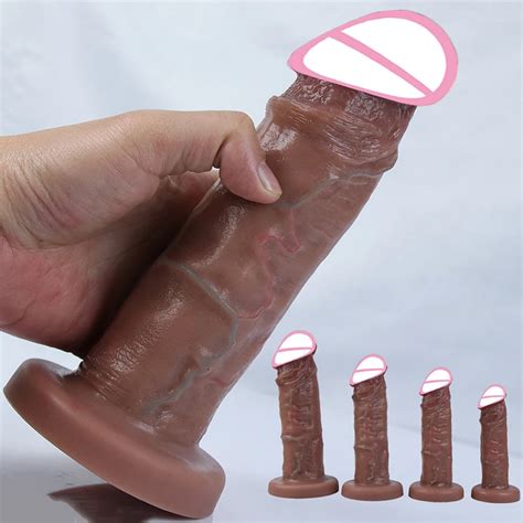 Pelle Realistico Dildo Silicone Morbido Grande Pene Adulto Strapon