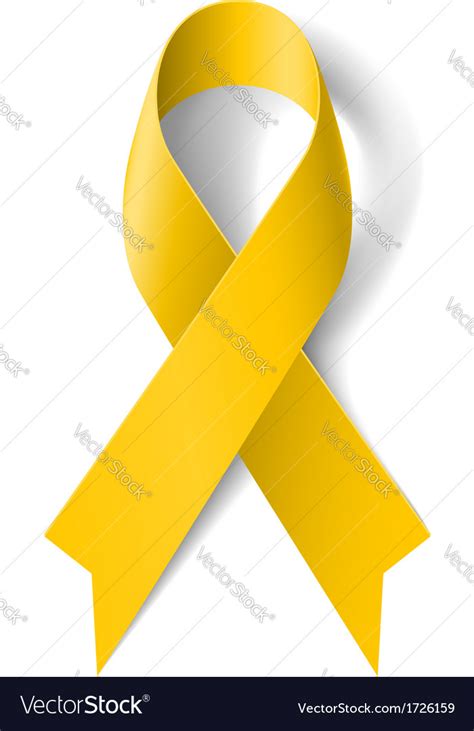 Yellow ribbon Royalty Free Vector Image - VectorStock