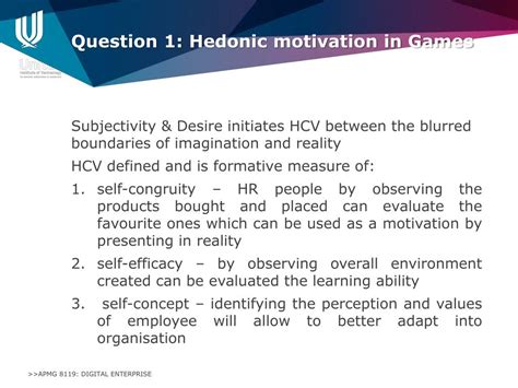 Ppt Question 1 Hedonic Motivation In Games Powerpoint Presentation Free Download Id 2123645