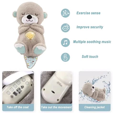 Sereneheart®️ Breathing Teddy Bear Soft Toy Teddy With A Heart Grey