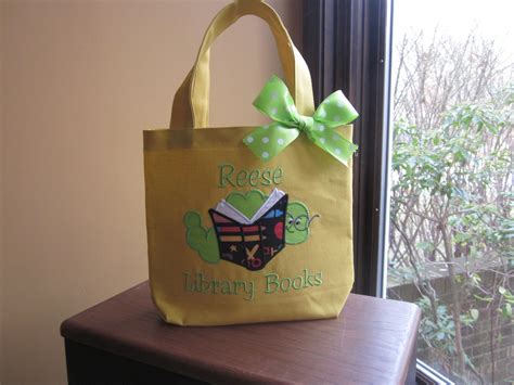 Tote Bag Book Worm Library Bag Personalized Toddler Or Big Kid Etsy