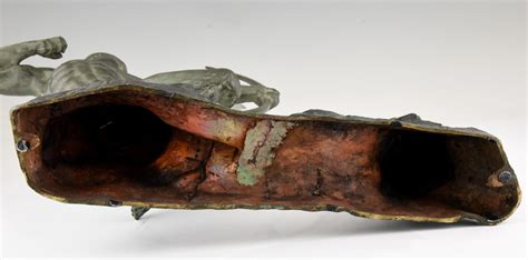 Art Deco Bronze Sculpture Male Nude Archer Hercules Victor Demanet For Sale At Stdibs