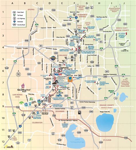 Map Of Orlando Florida Theme Parks | Maps Of Florida