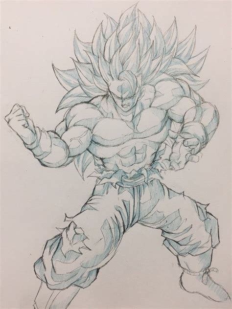 Dessin Son Gokū Kakarotto Super Saiyajin 3 ぶれ FANTASTICKYOUTH