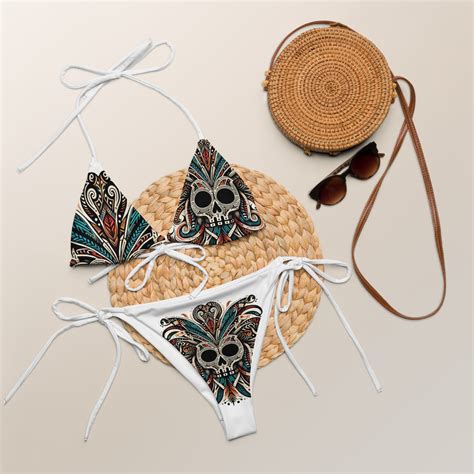 All Over Print Recycled String Bikini Rane Heritage