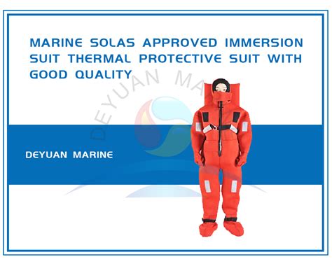 Solas Approval Survival Immersion Suit Survival Immersion Suit And