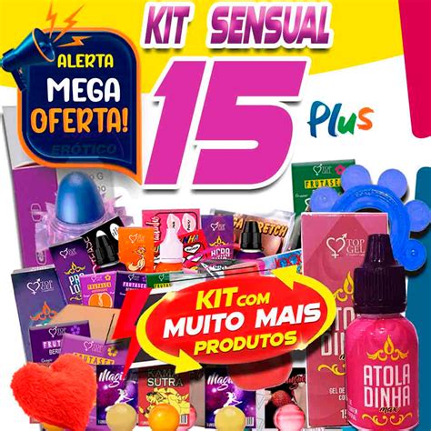 Kit Sex Shop 15 Produtos Especiais Eróticos Top Gel Sexy Lubrificante