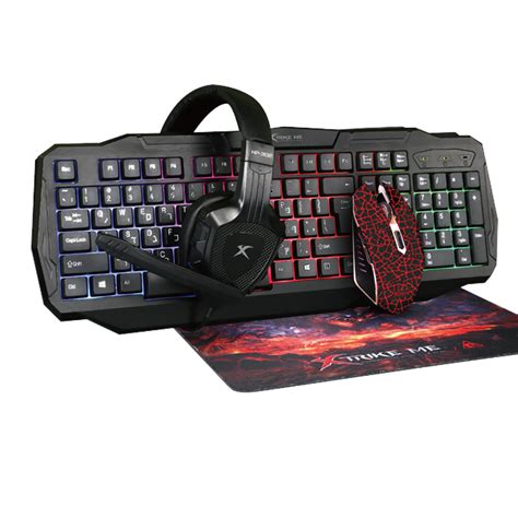 Ripley Kit Teclado Mouse Aud Fono Mousepad Gaming Xtrike Me I Kitmtm