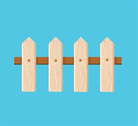 wooden fence cartoon vector illustration 11708406 Vector Art at Vecteezy