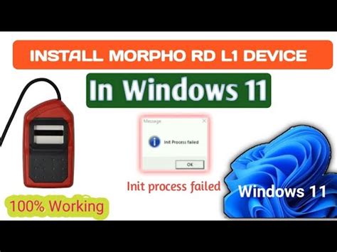 How To Install Morpho Rd L In Windows Ll Init Process Failed