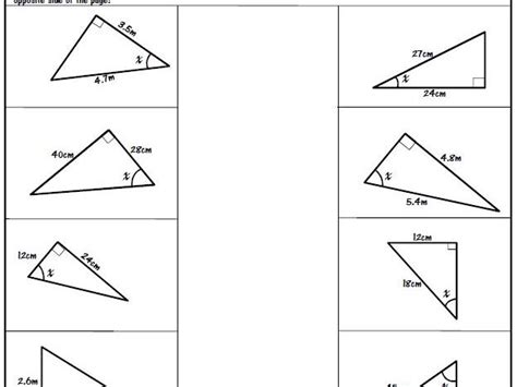 Trigonometry Ratios Activity With Answers. | Teaching Resources