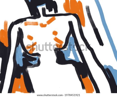 Naked Torso Human Shape Drawing Neo 스톡 일러스트 Shutterstock