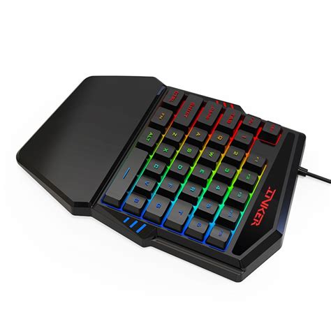 Best Discount Of Inker K One Handed Multi Color Backlight Gaming