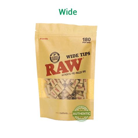 Raw Pre Rolled Paper Filter Tips 200 180 Per Bag Stonerplus