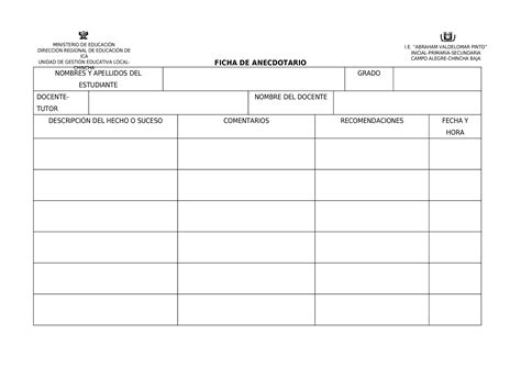 DOC Ficha de anecdotario de Tutoría DOKUMEN TIPS