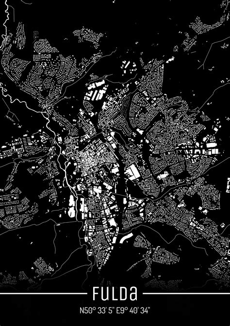 Klausundso Stadtplan Fulda Just A Black Map