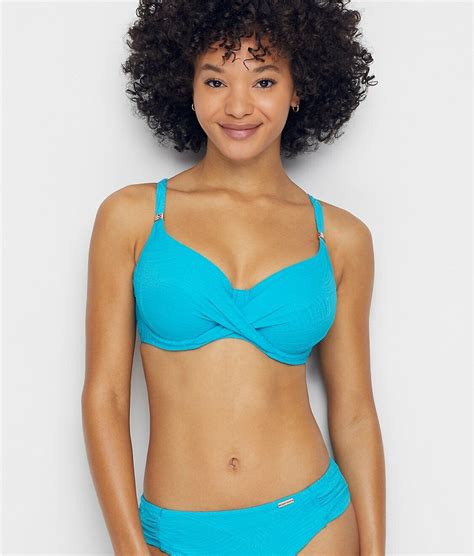 Fantasie Aquamarine Ottawa Wrap Full Cup Bikini Swim Top Us Medium