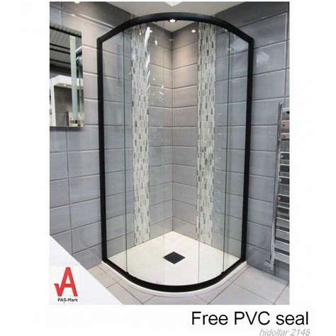 Black Shower Screen Quadrant