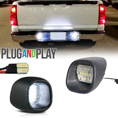 2pcs Car Accessiories Led License Plate Lights For Chevrolet Blazer 1998 2005 S10 Pickup 1998