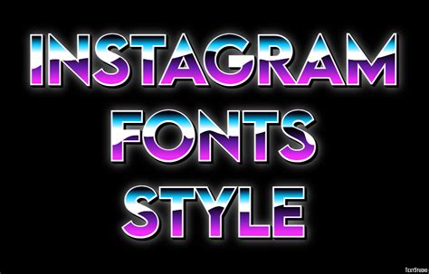 Instagram Fonts Style Text Effect and Logo Design Font